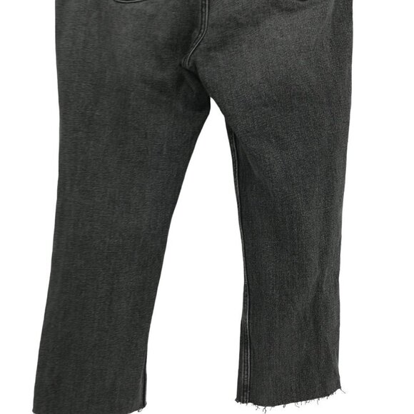 Abercrombie & Fitch The Ankle Straight Ultra High Rise Size 26 2R Distressed Raw - Picture 9 of 11